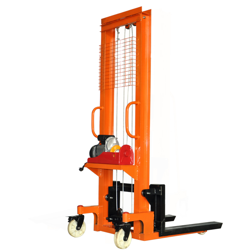 Əl forklift elektrikli kiçik forklift hidravlik yığma maşını forklift yük maşını yükləmə və boşaltma maşını qaldırıcı kranı (6)