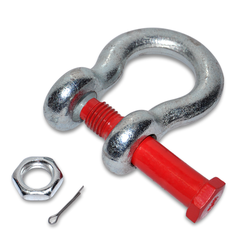 Shackle U-type D-type American bow ស្តង់ដារជាតិរបស់ horseshoe buckle heavy lifting ring hook crane high-strength lifting sna (