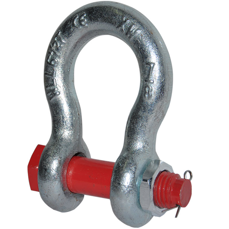 Shackle U-type D-type American bow national standard horseshoe buckle heavy lifting ring hook crane high-strength lifting sna ( (260)