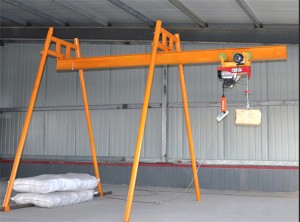 Four-column vertical slide crane 5