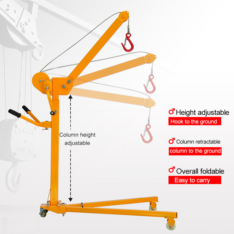 Wholesale Foldable Shop Crane With Manual Winch Portable Small Lift