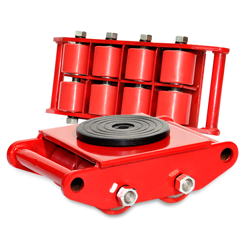 Small trolley of the tank truck moves lifting tool directly  cargo trolley rubber wheel roller (1)