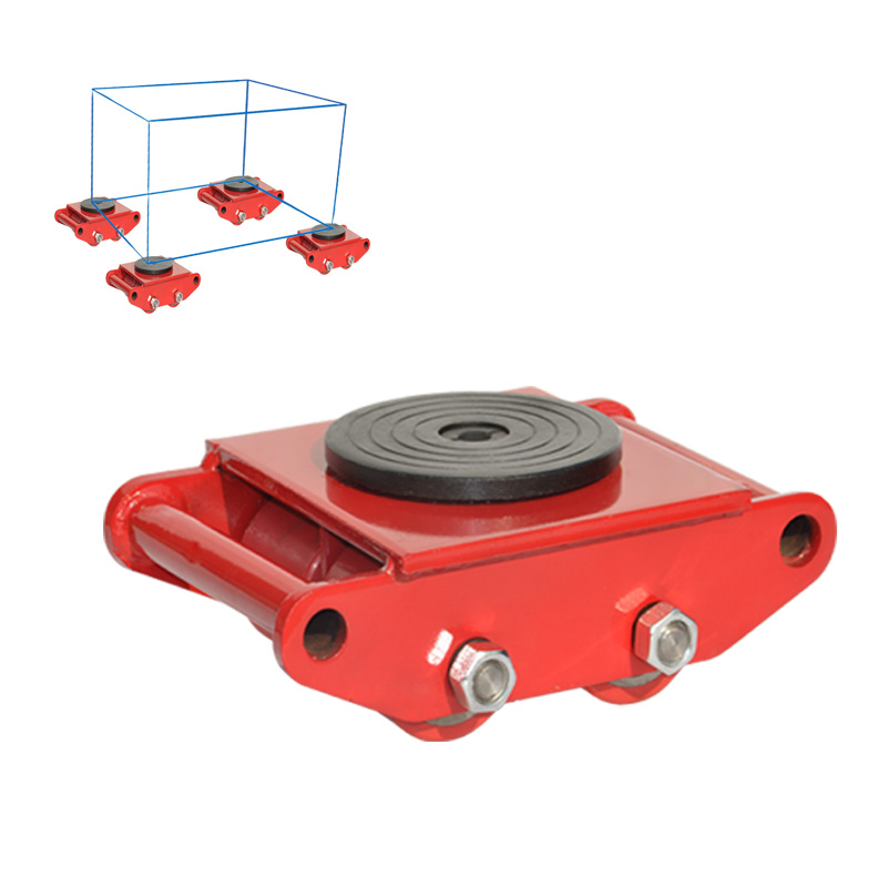 Small trolley of the tank truck moves lifting tool directly  cargo trolley rubber wheel roller (3)